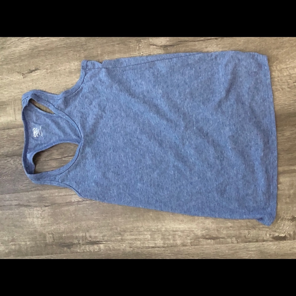 Purple razor back tank top.